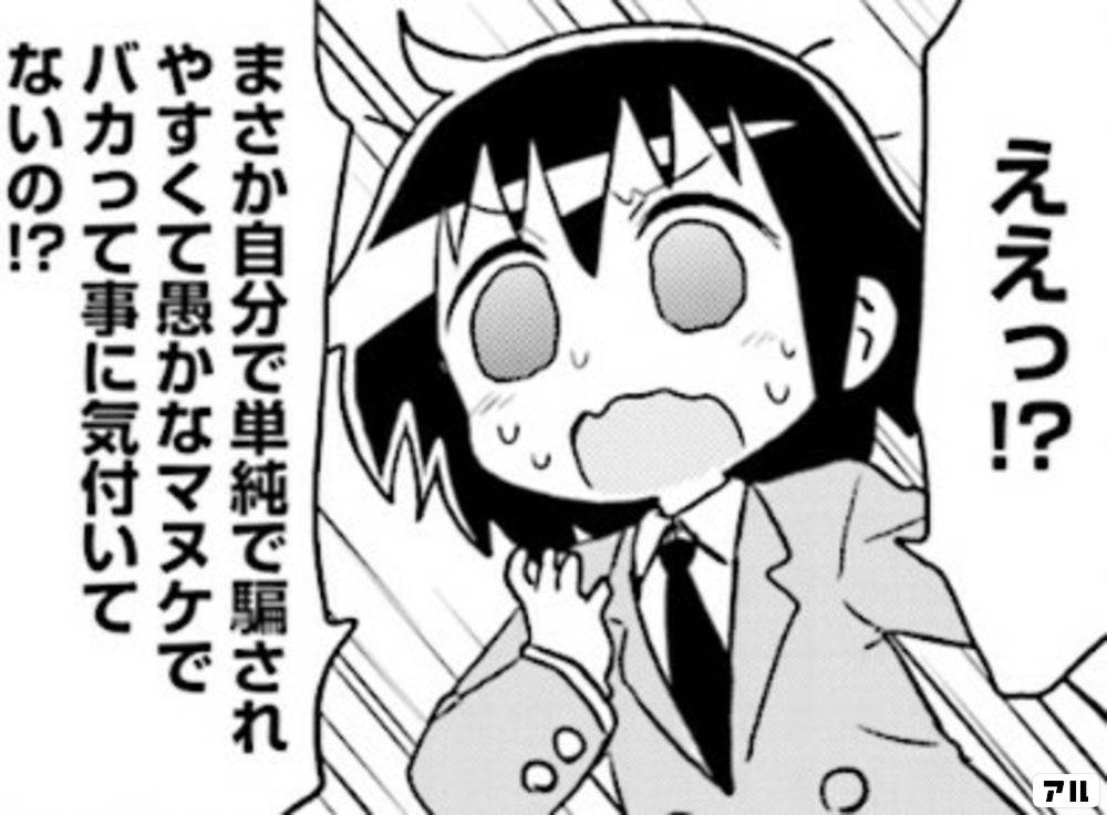 ええっ!? まさか自分で単純で騙されやすくて愚かなマヌケでバカって事に気づいてないの!?